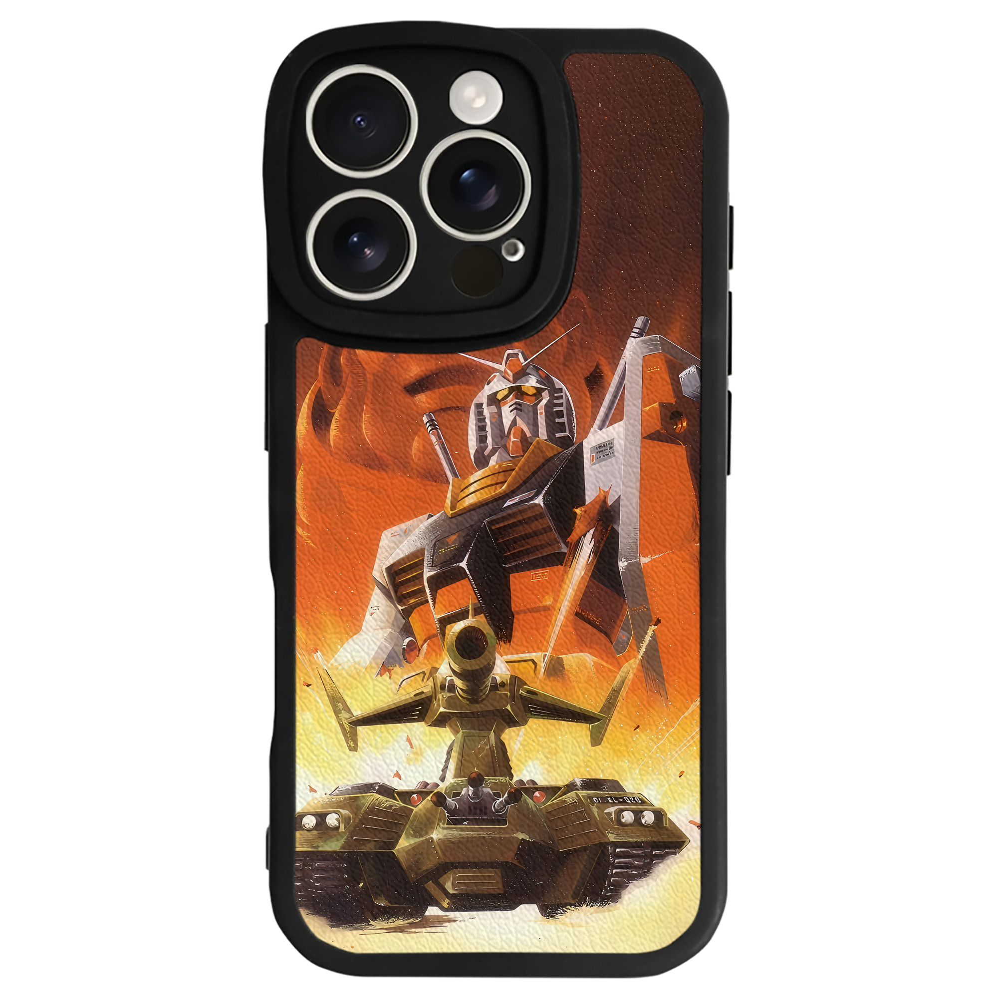 （画像用） 機動戦士ガンダム Mobile Suit Gundam 【iPhone 16シリーズ対応】シリコンスマホケース（レザー調） 材質：シリコン